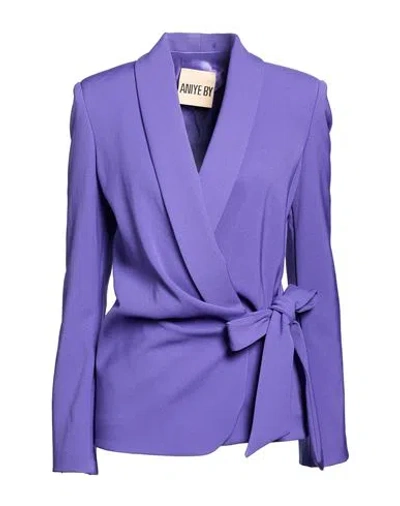 Aniye By Woman Blazer Purple Size 4 Polyester, Elastane