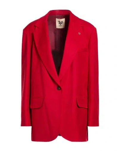 Aniye By Woman Blazer Red Size M Polyester, Viscose, Elastane