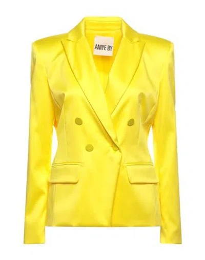 Aniye By Woman Blazer Yellow Size 4 Polyester, Elastane