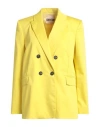 Aniye By Woman Blazer Yellow Size 8 Cotton, Elastane In Yellow