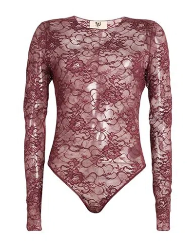Aniye By Woman Bodysuit Burgundy Size M Polyamide, Elastane, Viscose In Pink