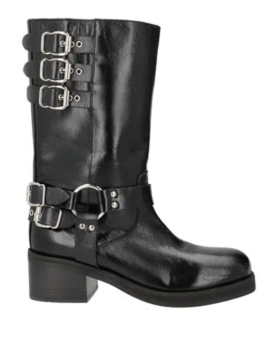 Aniye By Woman Boot Black Size 10 Leather In Multi