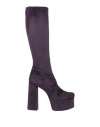 Aniye By Woman Boot Dark Purple Size 9 Textile Fibers In Purple