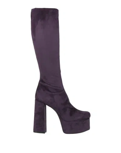 Aniye By Woman Boot Dark Purple Size 9 Textile Fibers