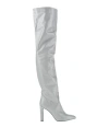 Aniye By Woman Boot Grey Size 9 Leather In Silver