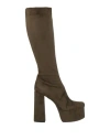 Aniye By Woman Boot Military Green Size 9 Textile Fibers In Green