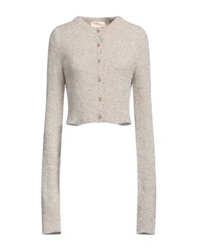 Aniye By Woman Cardigan Beige Size S Polyamide, Metallic Fiber