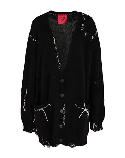 Aniye By Woman Cardigan Black Size M Acrylic, Alpaca Wool, Wool
