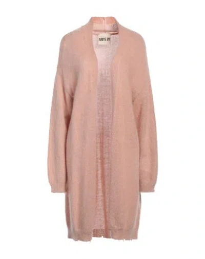 Aniye By Woman Cardigan Blush Size Onesize Acrylic, Polyamide, Mohair Wool In Pink