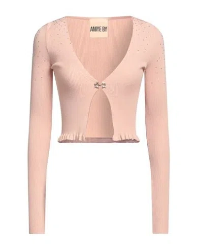 Aniye By Woman Cardigan Blush Size S Viscose, Polyester In Pink