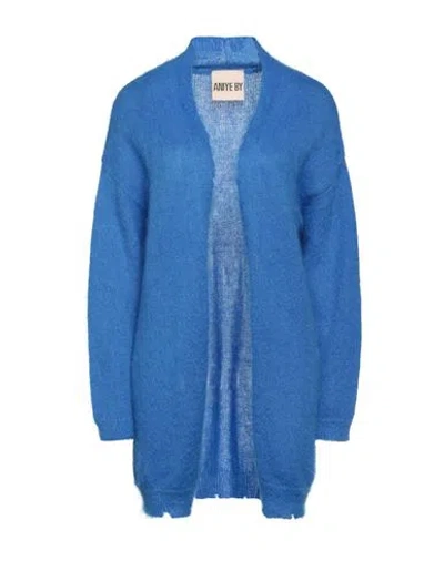 Aniye By Woman Cardigan Bright Blue Size Xs Mohair Wool, Polyamide, Wool