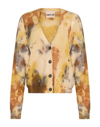 Aniye By Woman Cardigan Mustard Size M Cotton In Yellow