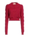 Aniye By Woman Cardigan Red Size M Mohair Wool, Polyamide, Wool