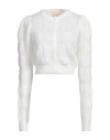 Aniye By Woman Cardigan White Size S Mohair Wool, Polyamide, Wool In White