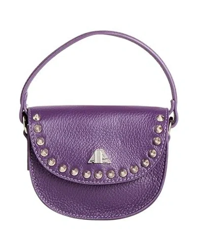 Aniye By Woman Handbag Dark Purple Size - Leather