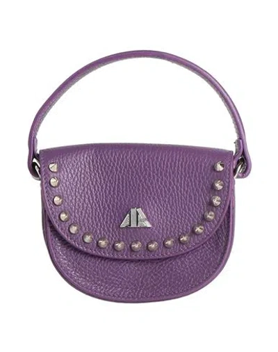 Aniye By Woman Handbag Purple Size - Leather