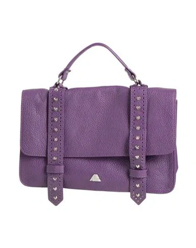 Aniye By Woman Handbag Purple Size - Leather