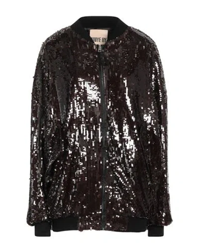 Aniye By Woman Jacket Chocolate Brown Size M Polyamide, Elastane