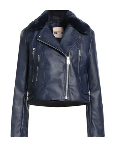 Aniye By Woman Jacket Navy Size 2 Polyester In Blue