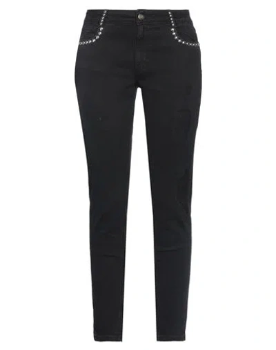 Aniye By Woman Jeans Black Size 31 Cotton, Elastomultiester, Elastane