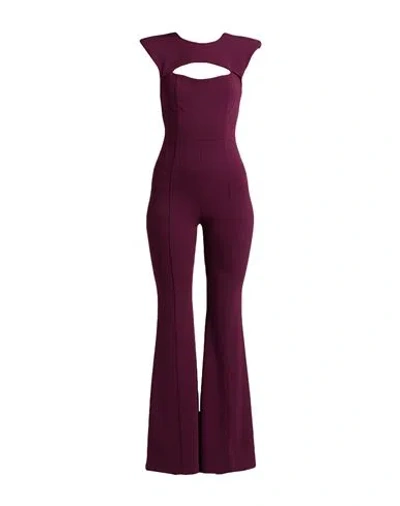 Aniye By Woman Jumpsuit Burgundy Size S Polyester, Elastane