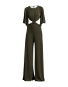 Aniye By Woman Jumpsuit Military Green Size 8 Polyester, Elastane In Green
