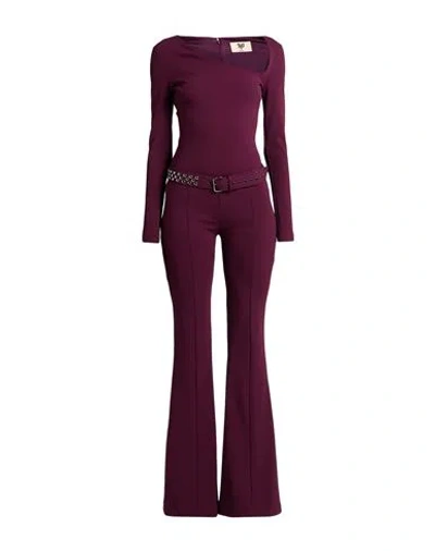 Aniye By Woman Jumpsuit Plum Size L Polyester, Elastane In Purple
