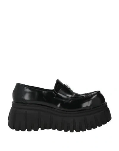 Aniye By Woman Loafers Black Size 8 Leather In Multi