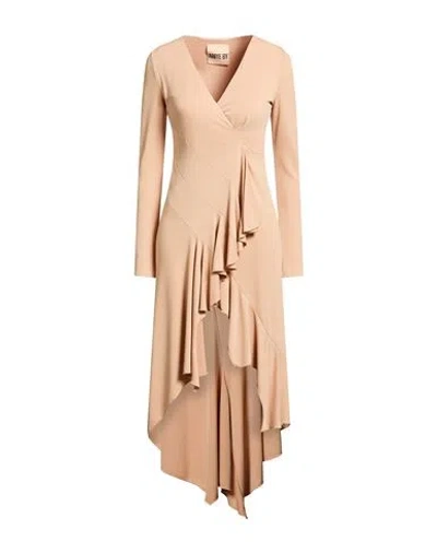 Aniye By Woman Maxi Dress Beige Size 8 Polyester, Elastane In Gold