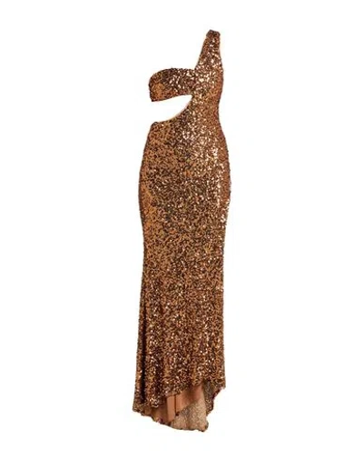 Aniye By Woman Maxi Dress Bronze Size 8 Polyester, Elastane