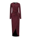 Aniye By Woman Maxi Dress Garnet Size 10 Viscose, Polyester, Polyamide, Elastane In Red