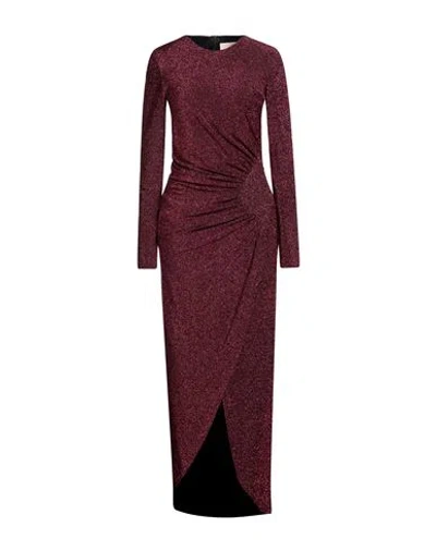Aniye By Woman Maxi Dress Garnet Size 10 Viscose, Polyester, Polyamide, Elastane In Red