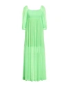 Aniye By Woman Long Dress Acid Green Size 6 Viscose In Green