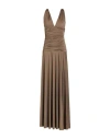 Aniye By Woman Maxi Dress Military Green Size 10 Polyester, Elastane In Brown