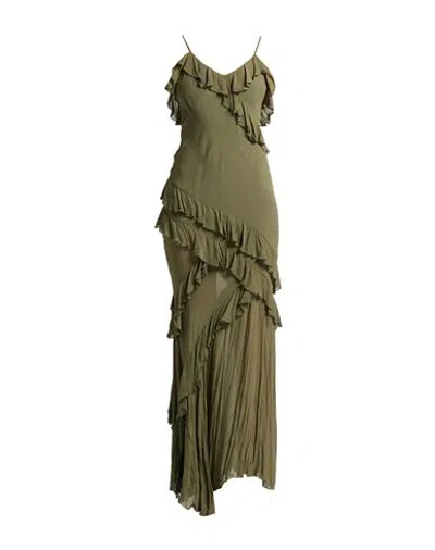 Aniye By Woman Maxi Dress Military Green Size 6 Viscose In Green