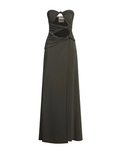 Aniye By Woman Maxi Dress Military Green Size 8 Polyester, Elastane