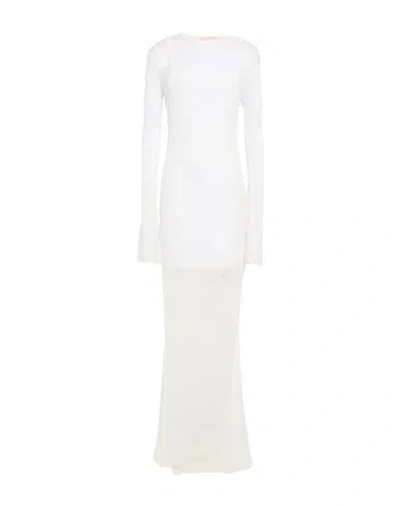 Aniye By Woman Maxi Dress Off White Size M Viscose, Polyamide