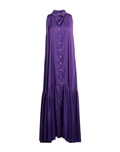 Aniye By Woman Maxi Dress Purple Size 4 Polyester, Elastane