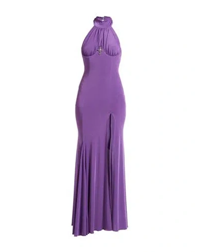 Aniye By Woman Maxi Dress Purple Size 8 Polyester, Elastane