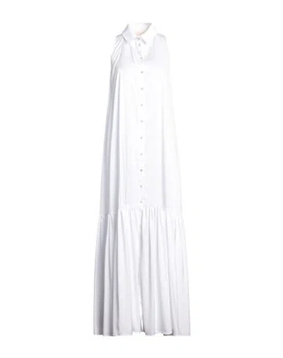 Aniye By Woman Maxi Dress White Size 10 Polyester, Elastane