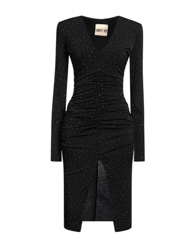 Aniye By Woman Midi Dress Black Size 6 Polyester, Elastane