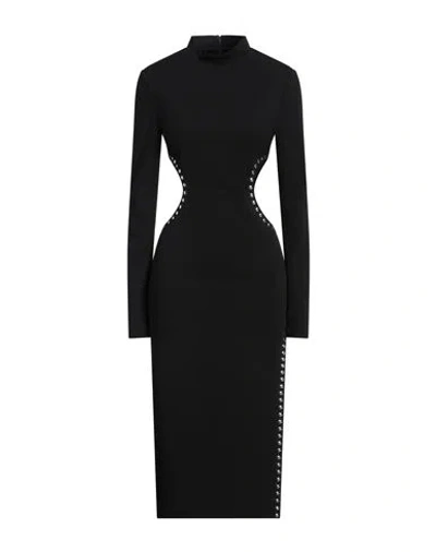 Aniye By Woman Midi Dress Black Size 8 Polyester, Elastane
