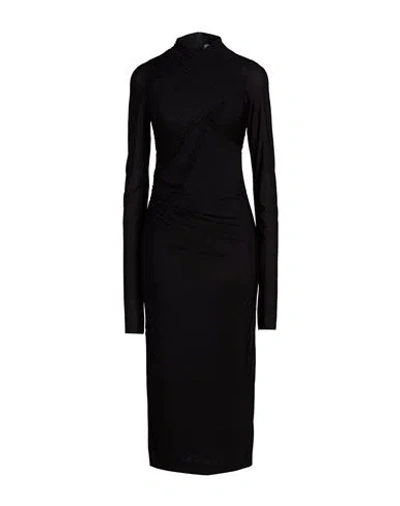 Aniye By Woman Midi Dress Black Size M Polyester, Elastane