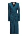 Aniye By Woman Midi Dress Blue Size 8 Viscose, Polyester, Polyamide, Elastane