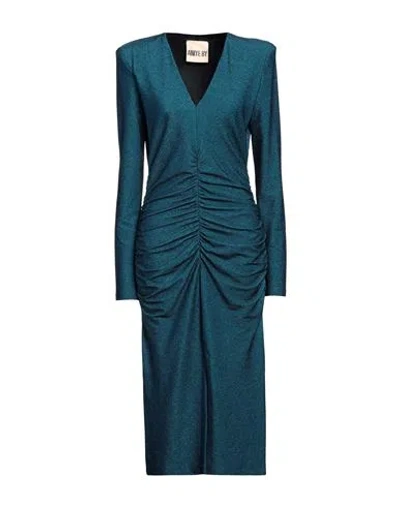 Aniye By Woman Midi Dress Blue Size 8 Viscose, Polyester, Polyamide, Elastane