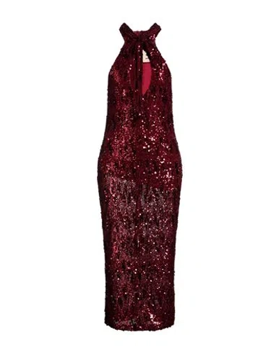 Aniye By Woman Midi Dress Brick Size M Polyacrylic In Red