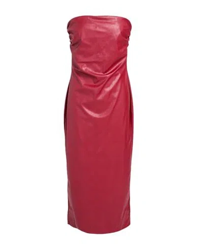 Aniye By Woman Midi Dress Brick Size M Polyester