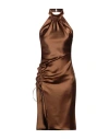 Aniye By Woman Midi Dress Brown Size 8 Polyester In Brown