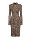 Aniye By Woman Midi Dress Camel Size 8 Polyester, Elastane In Beige