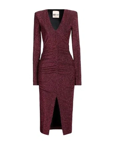 Aniye By Woman Midi Dress Fuchsia Size 10 Viscose, Polyester, Polyamide, Elastane In Pink